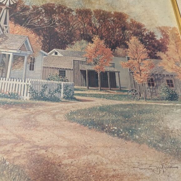 Tom Heflin Vintage Art Print Midway Village - Picture 5 of 8